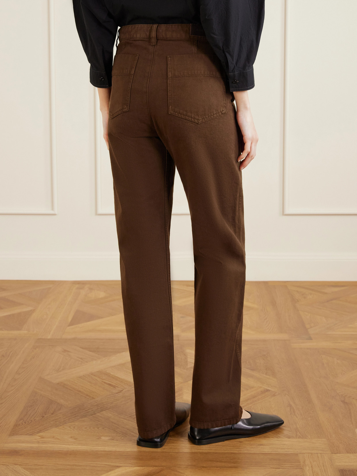 High-Rise Straight-Leg Jeans