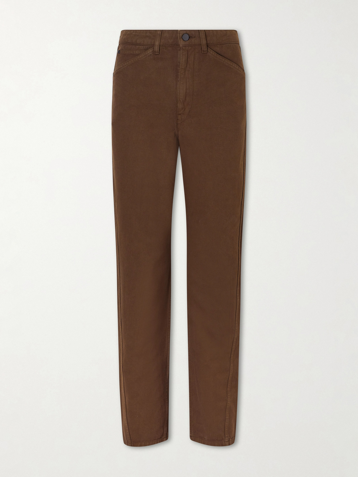 Lemaire High-rise Straight-leg Jeans In Brown