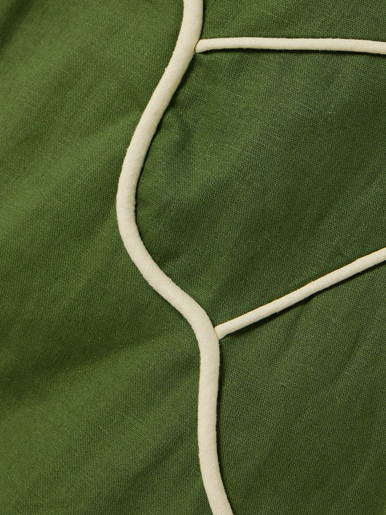 Farm Rio Green Wavy Trim Halter Neck Lenzing Ecovero Euroflax Mini Dress