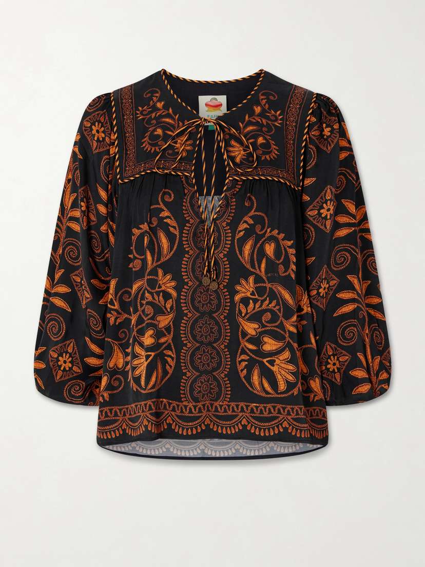 Farm Rio Cornely Ainika Printed Voile Blouse
