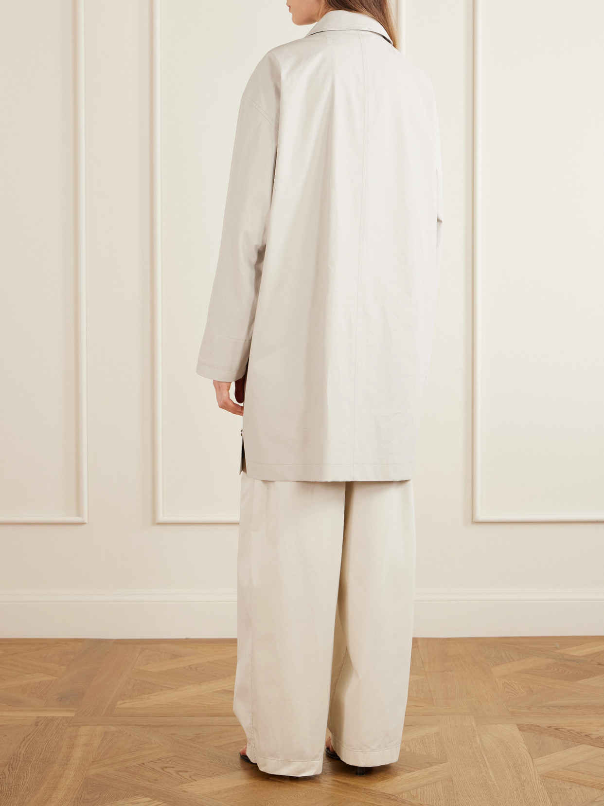 Coated Cotton-Canvas Coat