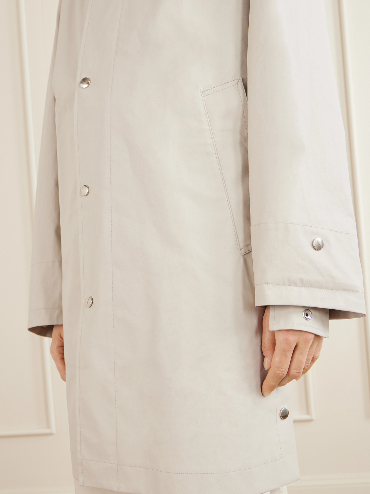 Coated Cotton-Canvas Coat
