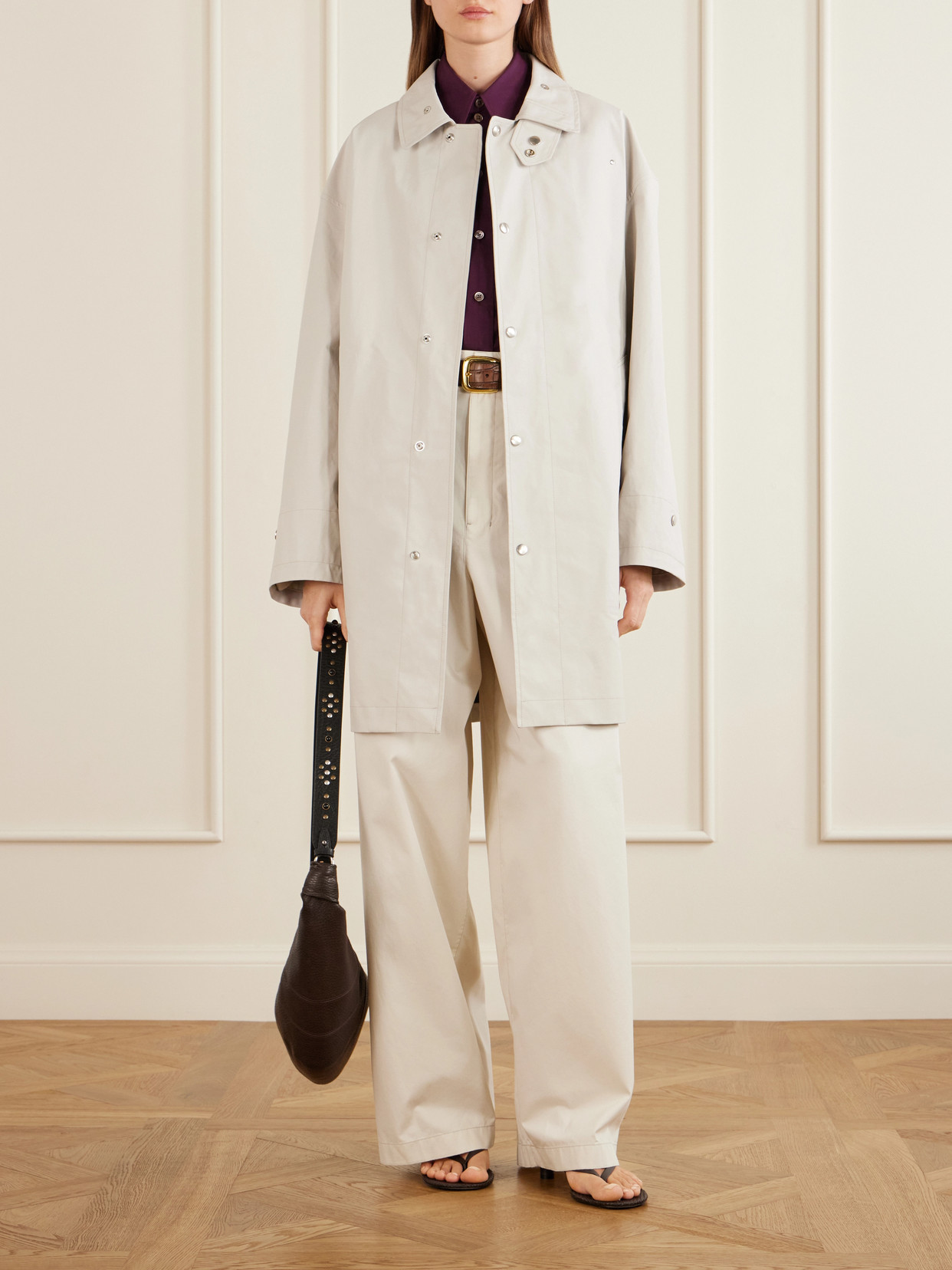 Coated Cotton-Canvas Coat