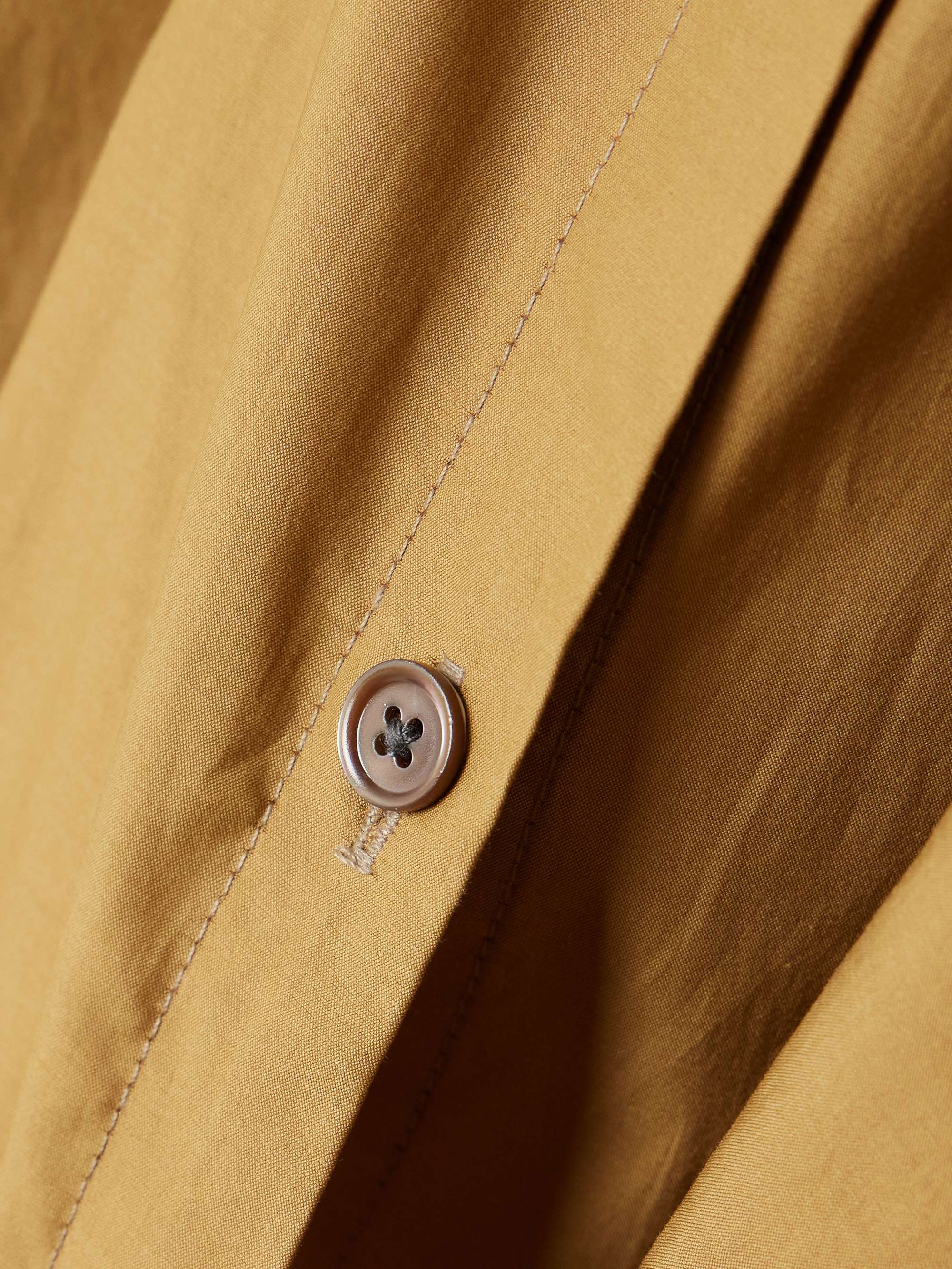 Lemaire ツイスト シャツ　バターイエロー　34サイズ LEMAIRE Twisted cotton and silk-blend poplin wrap shirt | NET-A-PORTER