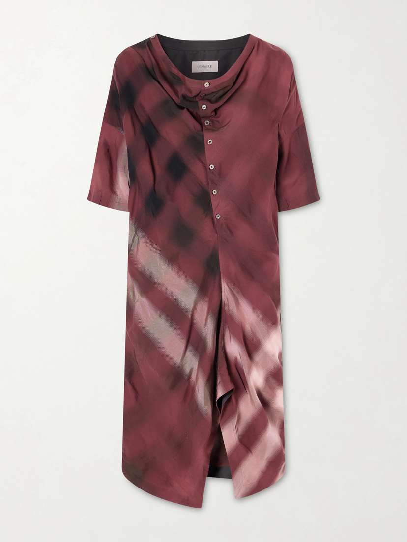 Lemaire Printed Jersey Midi Shirt Dress
