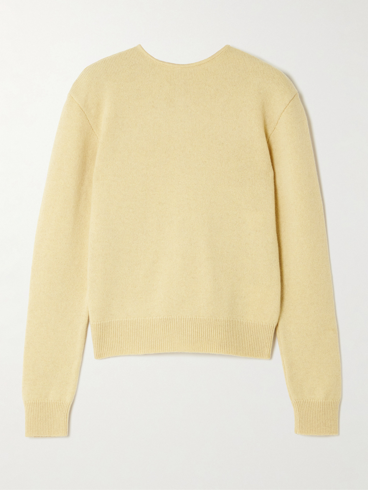 Lemaire Reversible Wool And Cashmere-blend Cardigan In Yellow