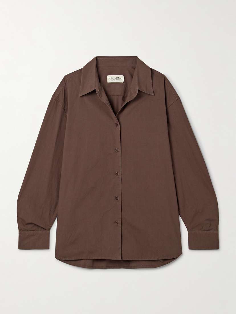Nili Lotan Amante Cotton-poplin Shirt