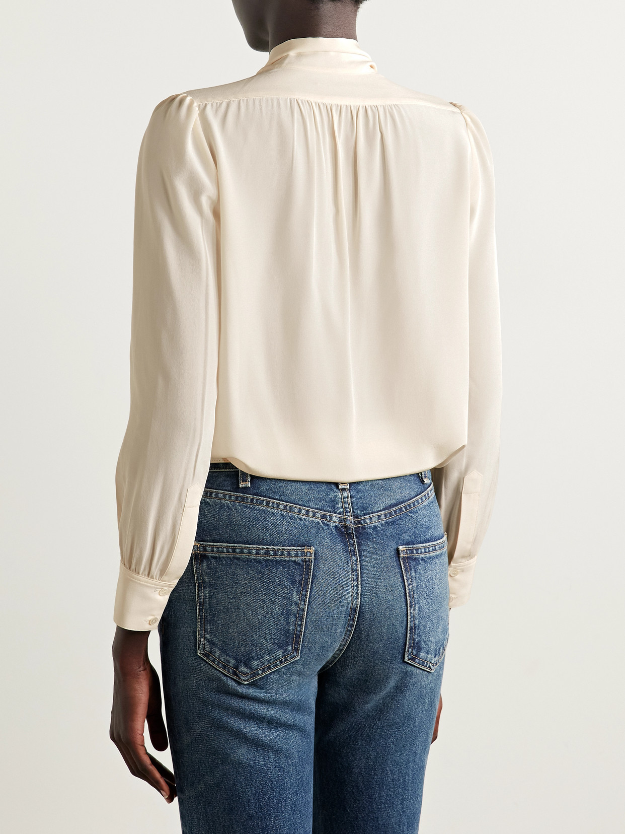 Colt Pussy-Bow Silk Crepe De Chine Blouse