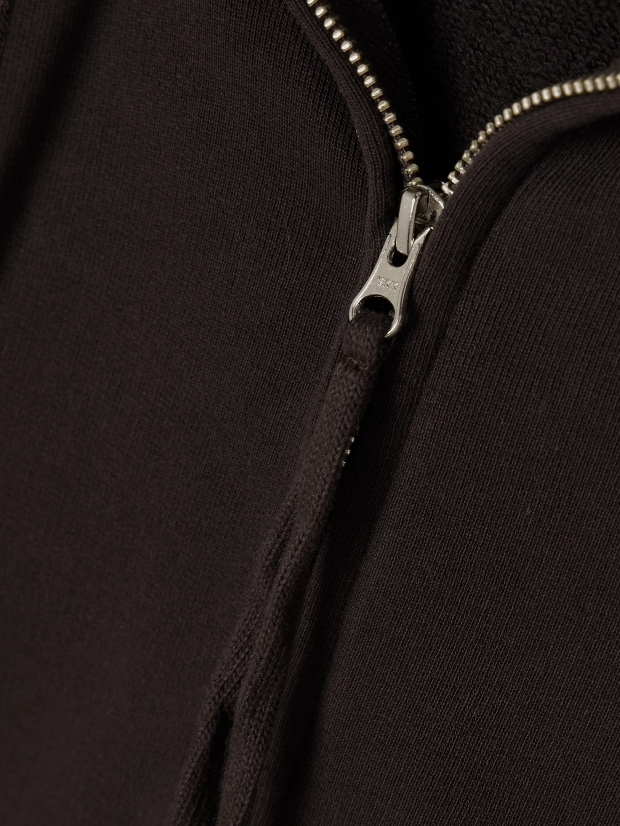 Nili Lotan Callie Cotton-jersey Hoodie In Brown