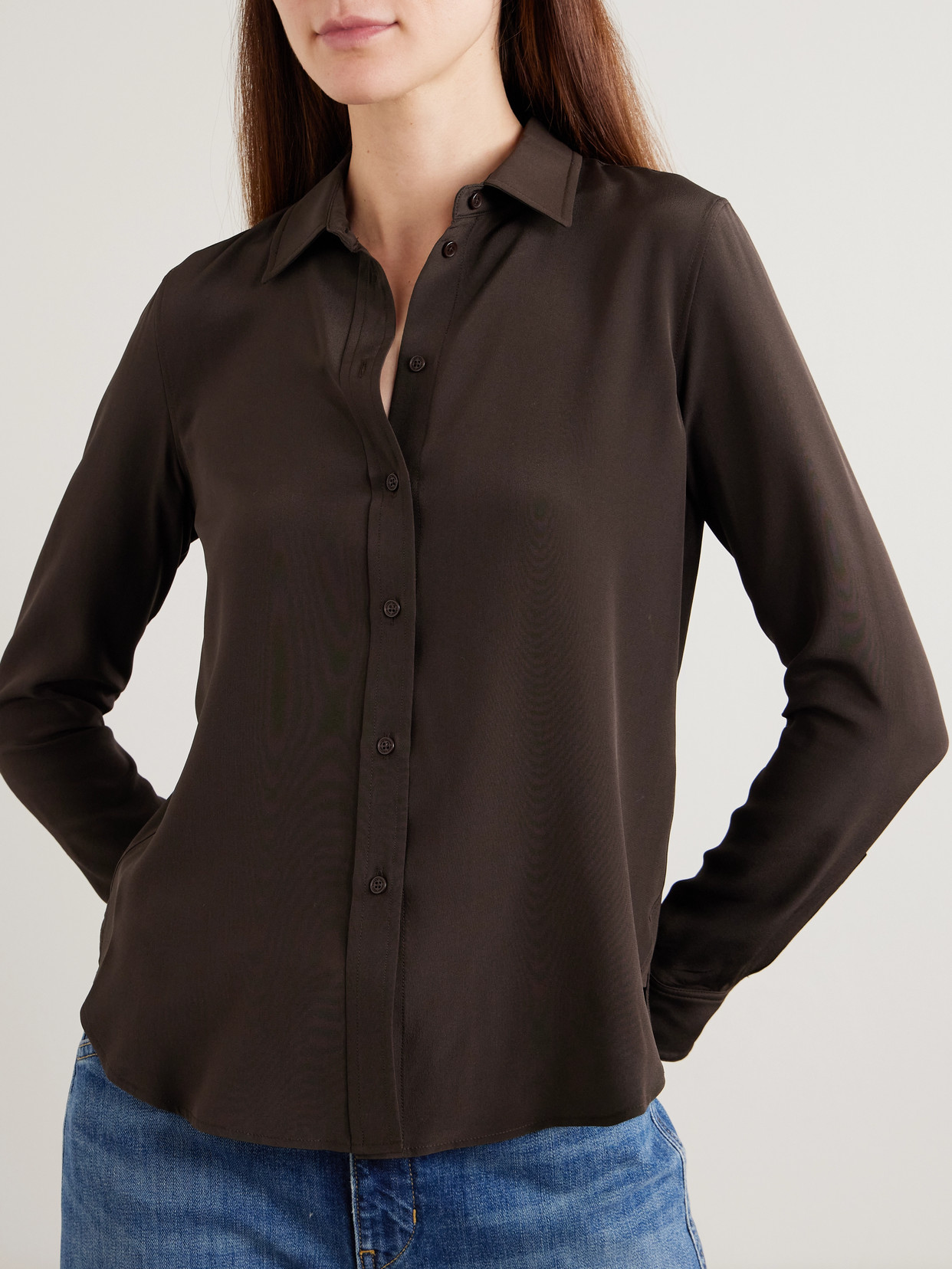 Gaia Silk Crepe De Chine Shirt