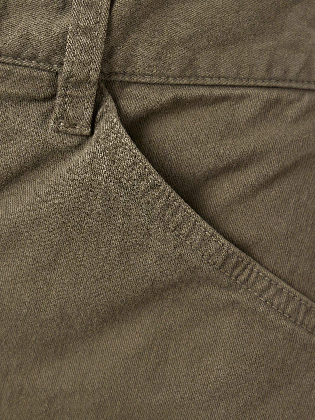 Nili Lotan Tribeca Brushed Cotton-blend Twill Barrel-leg Pants In Green