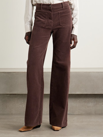 Nili Lotan Florence cotton-blend corduroy flared pants