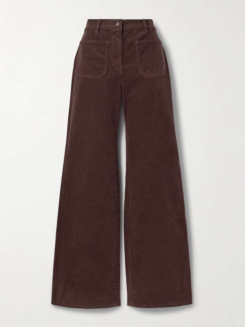 Nili Lotan Florence Cotton-blend Corduroy Flared Pants