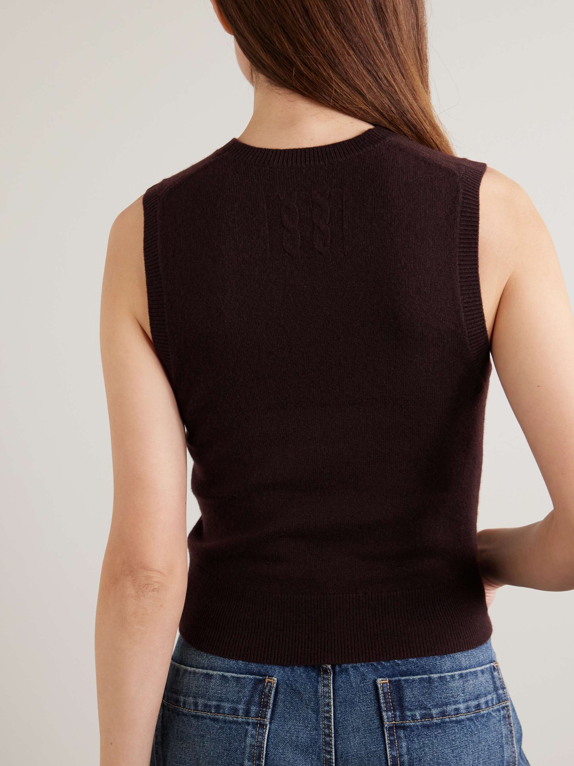 NILI LOTAN May cropped cashmere tank