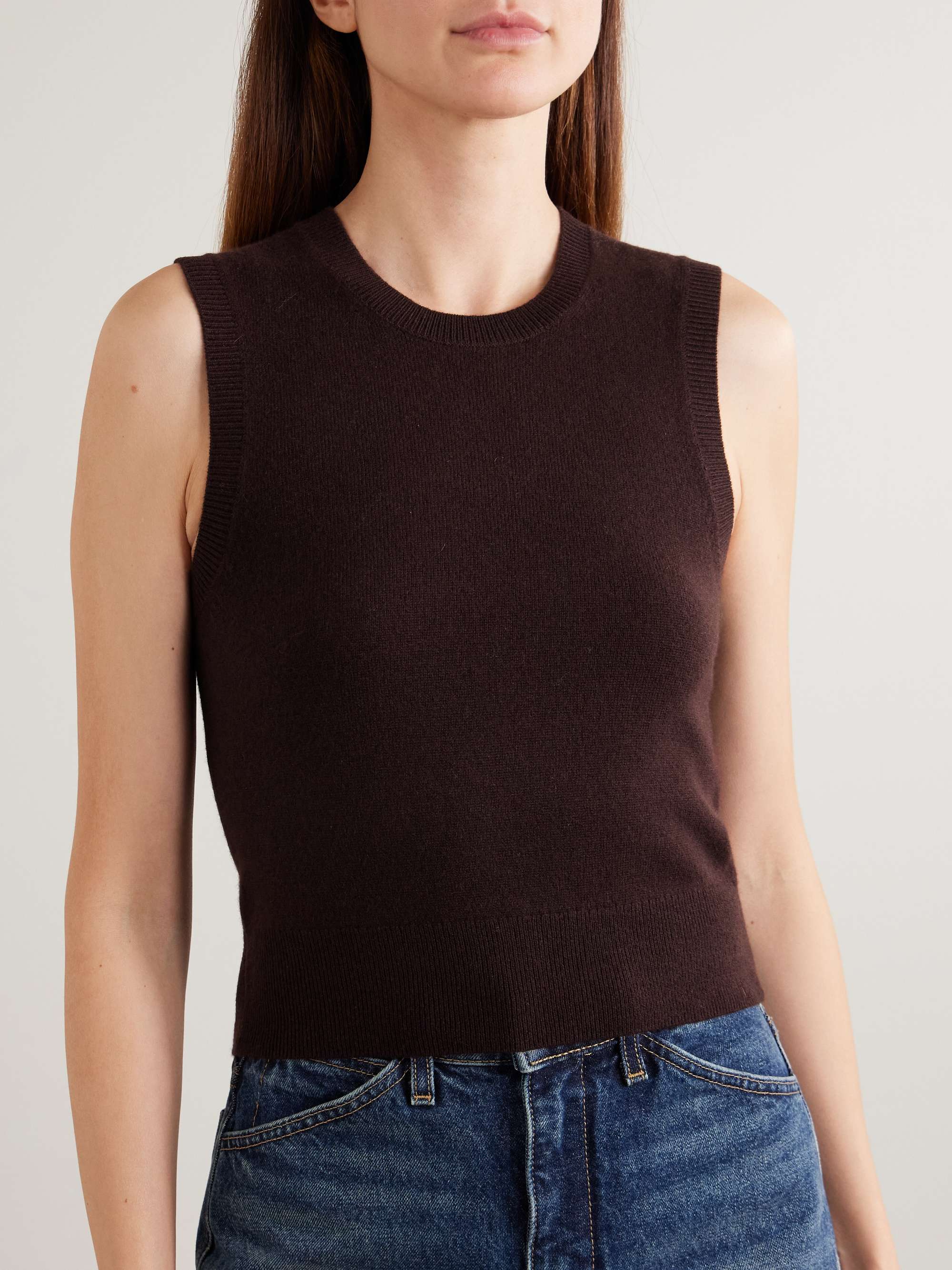 NILI LOTAN May cropped cashmere tank