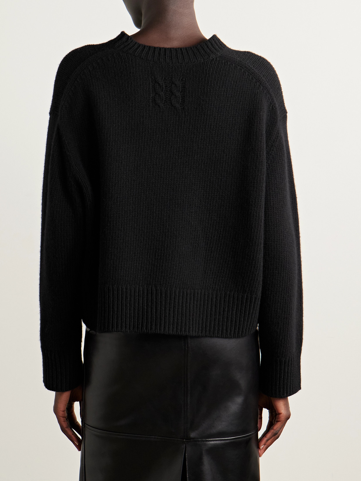 Nili Lotan Haisley Oversized Wool Sweater In Black