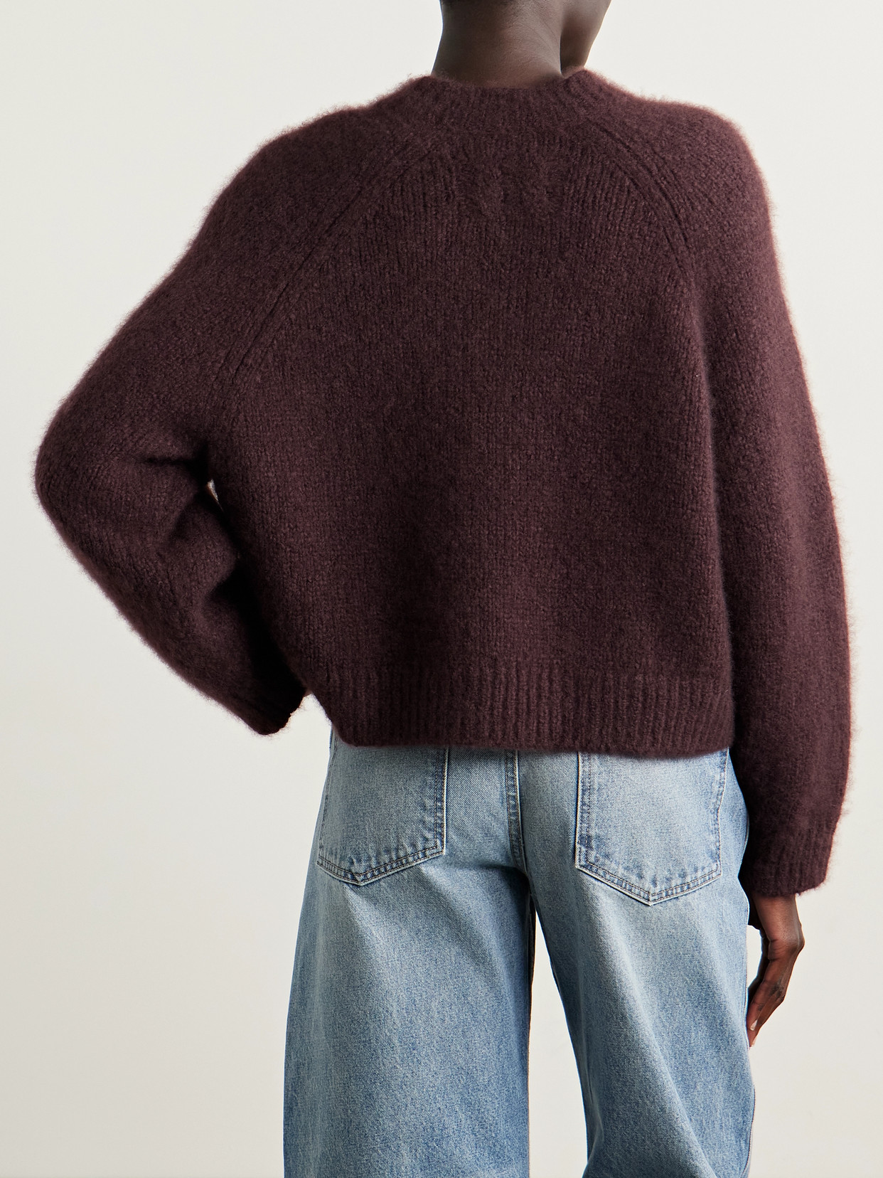 Nili Lotan Tomaso Cashmere And Silk-blend Sweater In Purple