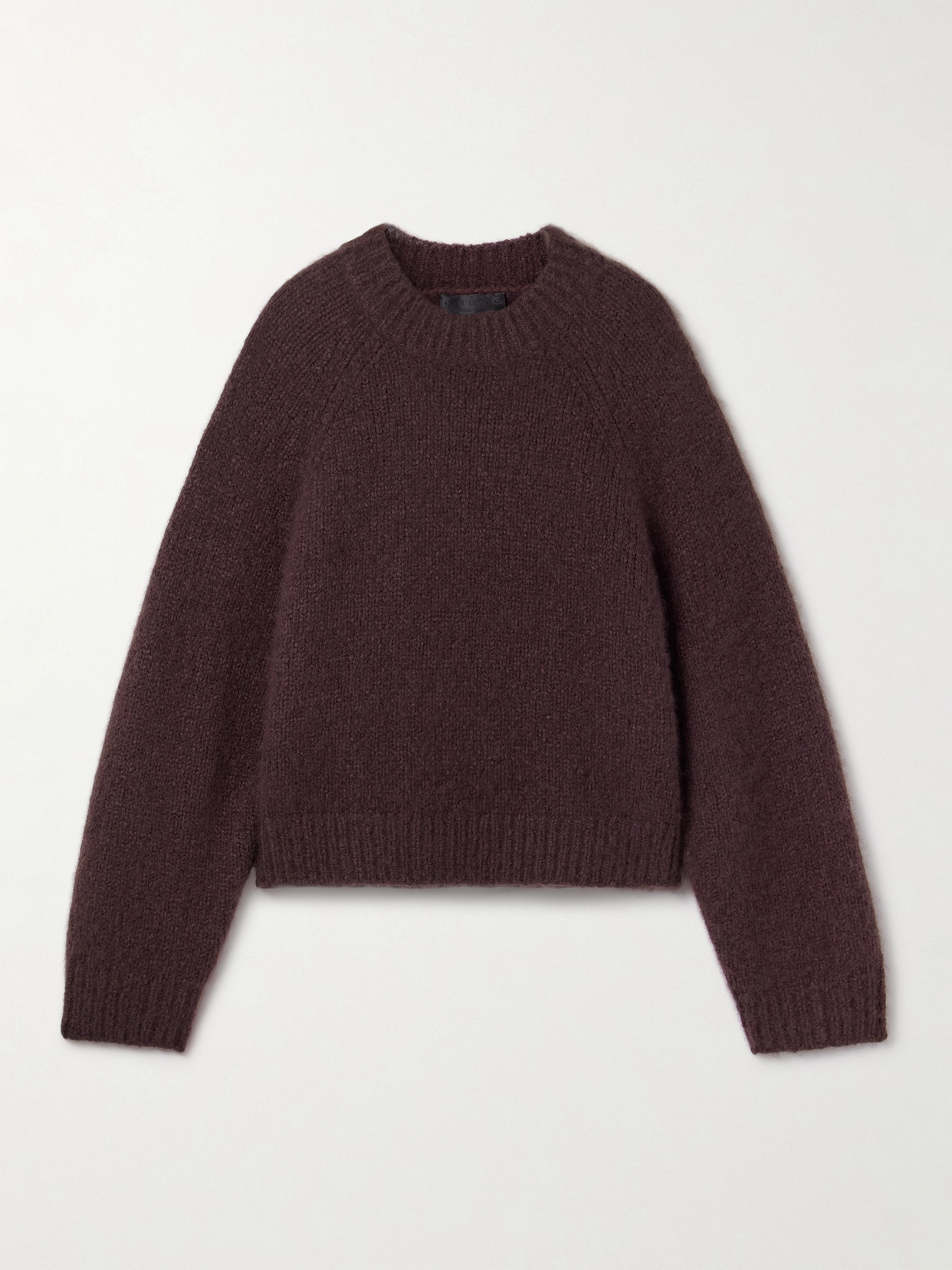 Nili Lotan Tomaso Cashmere And Silk-blend Sweater In Purple