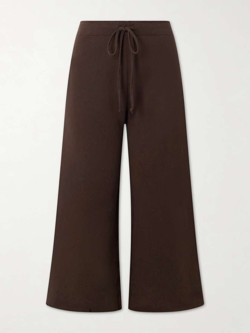 Nili Lotan Kiki Cropped Cotton-jersey Track Pants