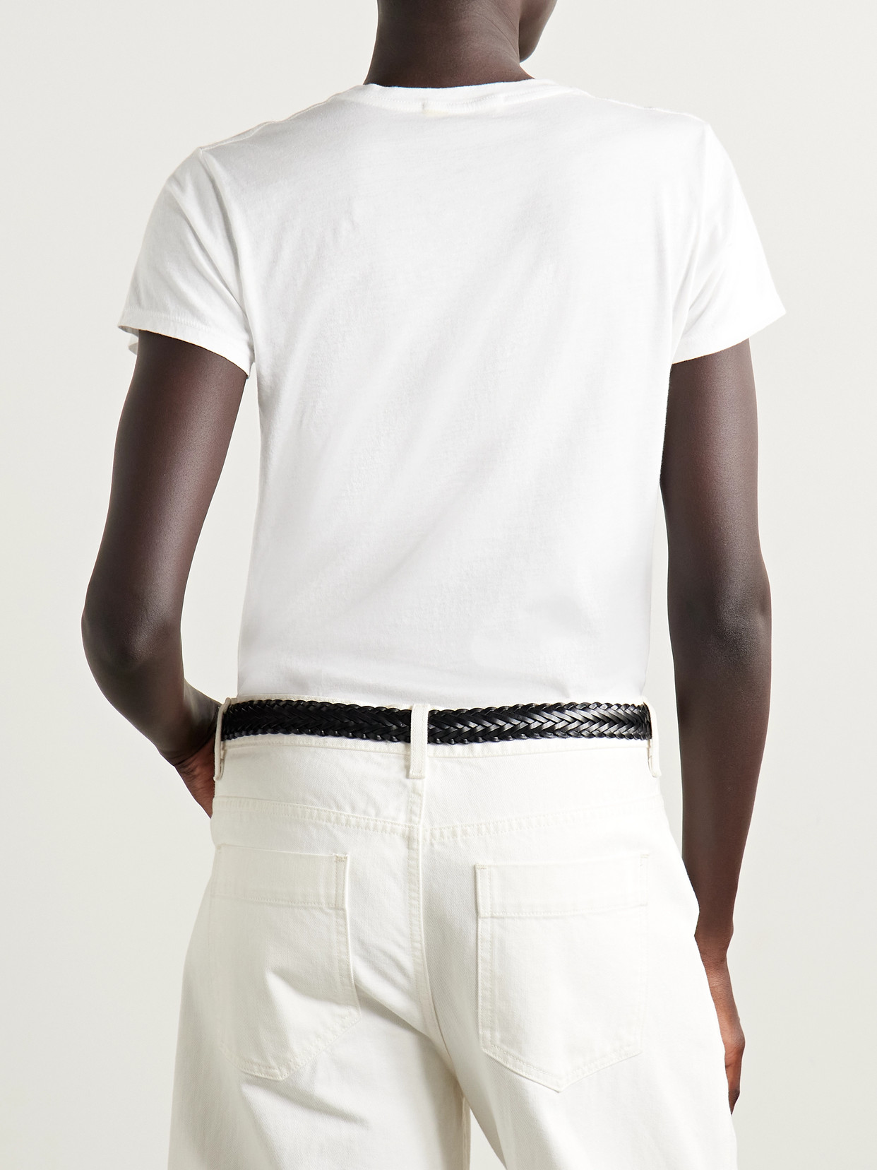 Nili Lotan Lana Cotton-jersey T-shirt In Neutral