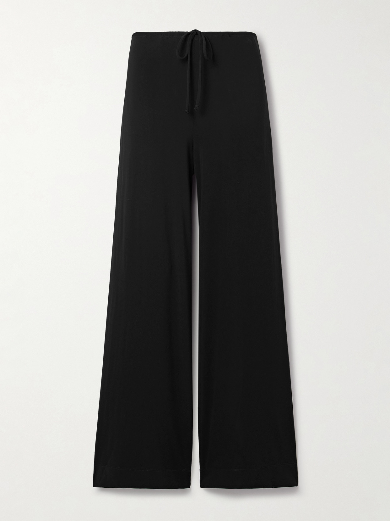 Nili Lotan Adriel Stretch-jersey Wide-leg Pants In Black