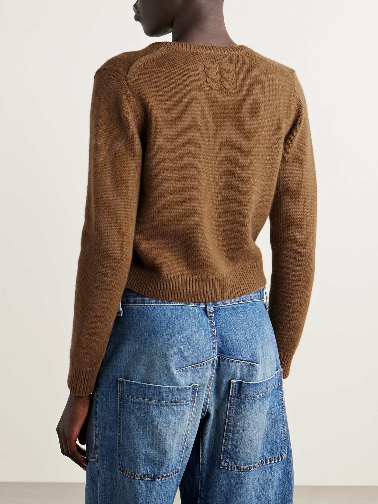 Nili Lotan Everstyn Cashmere And Alpaca-blend Sweater In Brown