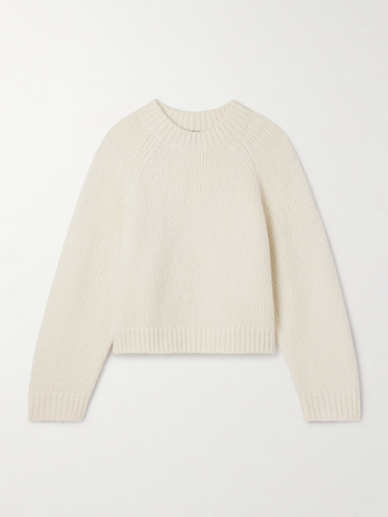 Nili Lotan Tomaso Cashmere And Silk-blend Sweater In Neutral