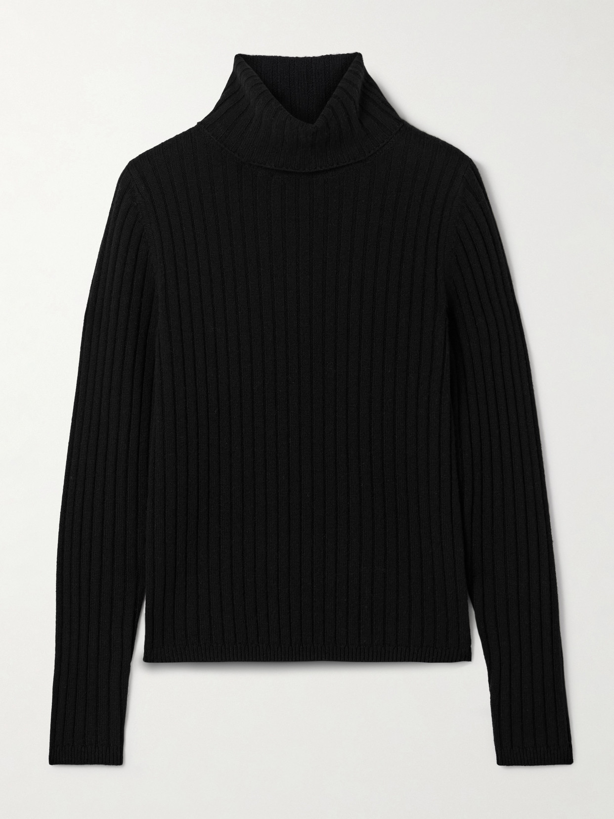 Nili Lotan Dessie Ribbed Cashmere Turtleneck Sweater In Black