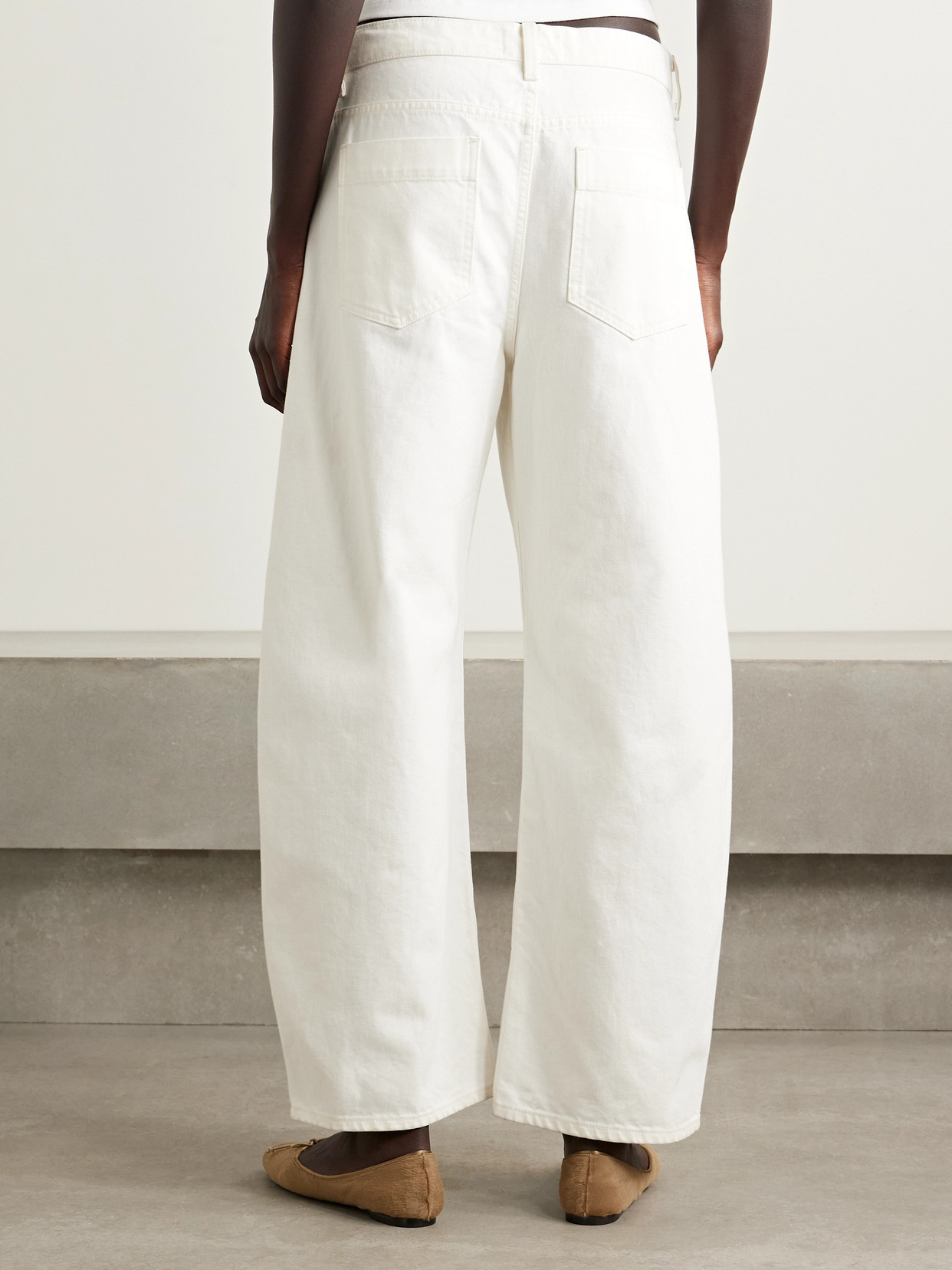 Nili Lotan Tribeca High-rise Barrel-leg Jeans In White