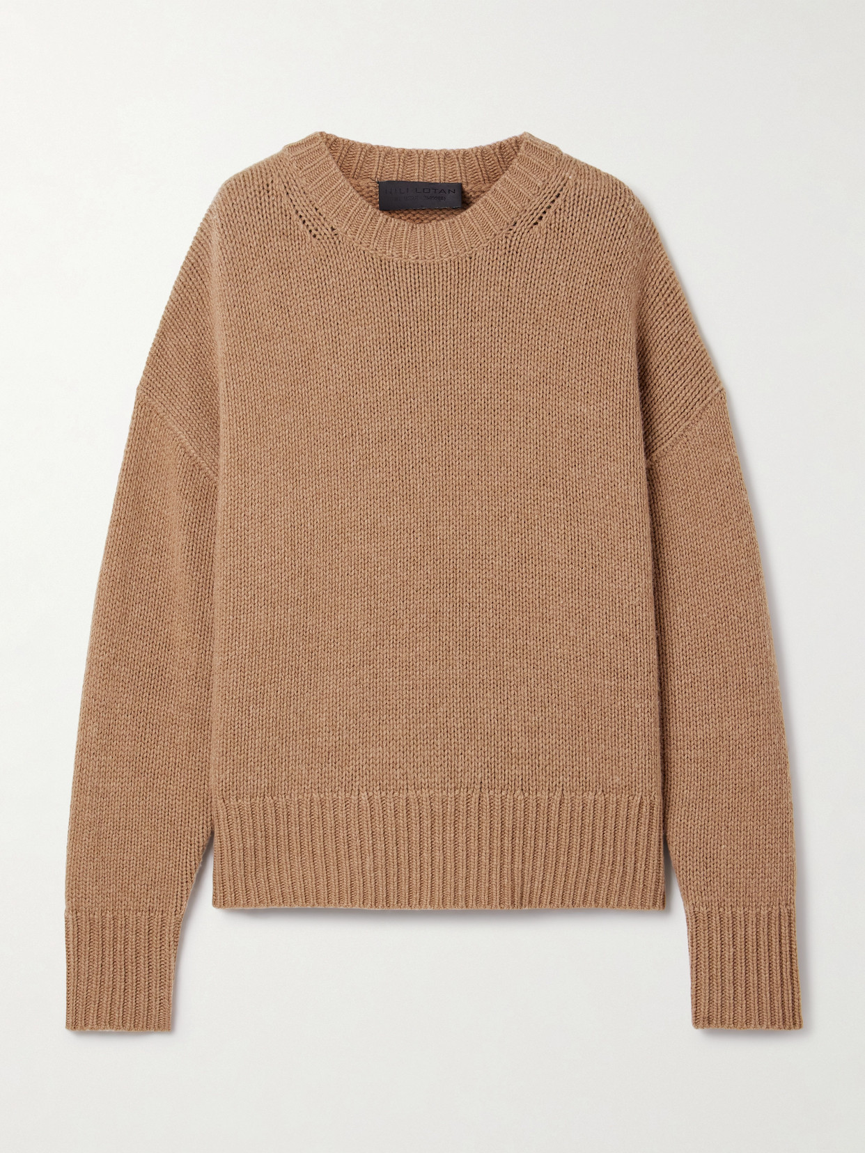 Nili Lotan Donnika Merino Wool And Cashmere-blend Sweater In Brown