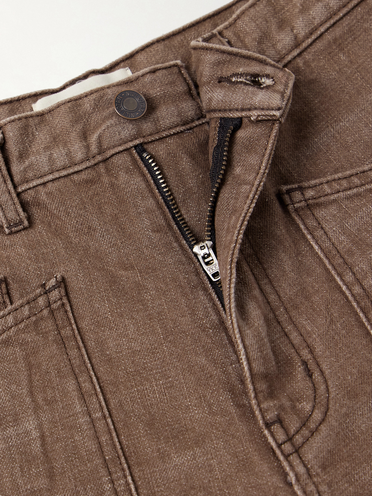 Nili Lotan Shon Mid-rise Barrel-leg Jeans In Brown