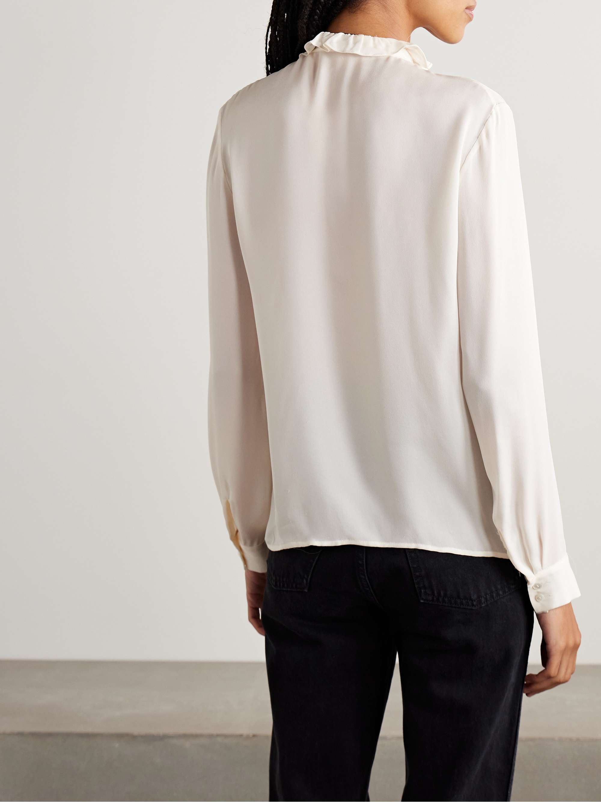 NILI LOTAN Lily ruffled silk blouse