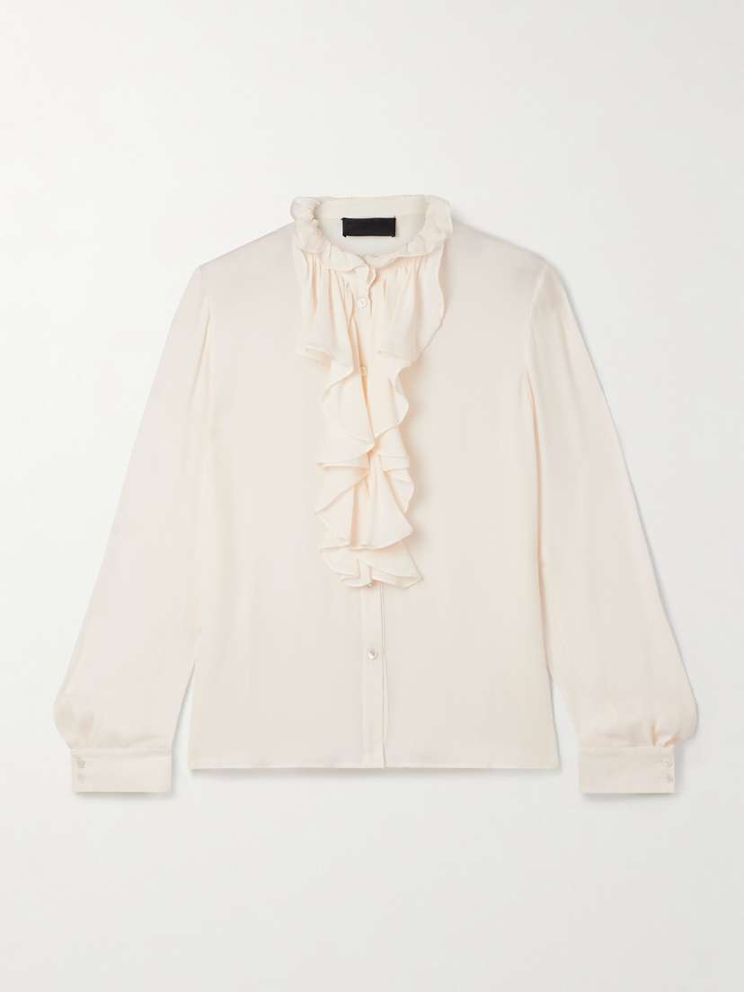 Nili Lotan Lily Ruffled Silk-chiffon Blouse