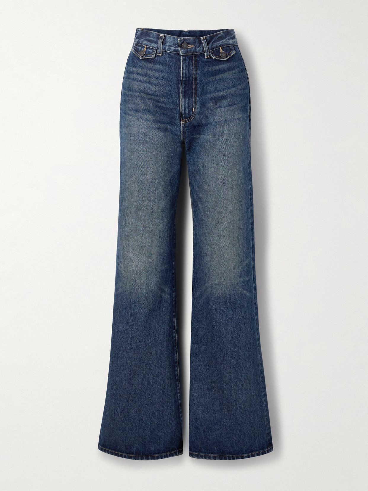 Nili Lotan Edira High-rise Flared Jeans In Blue