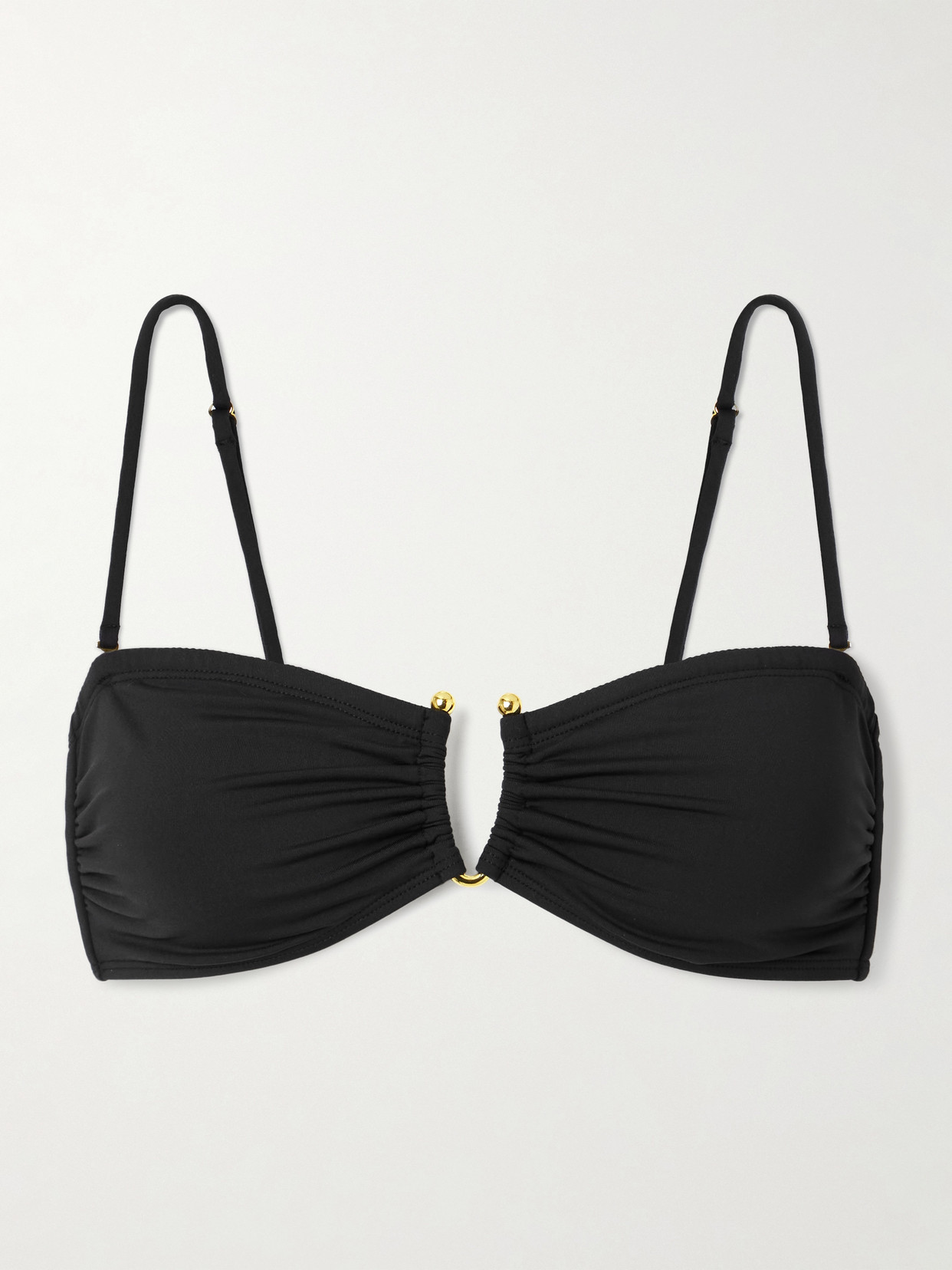 Nili Lotan Embellished Bikini Top In Black