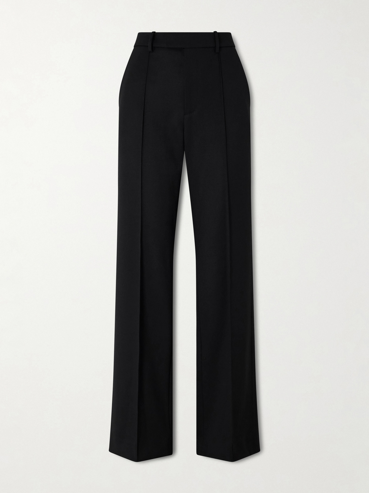 Nili Lotan Etoile Wool-twill Straight-leg Pants In Black