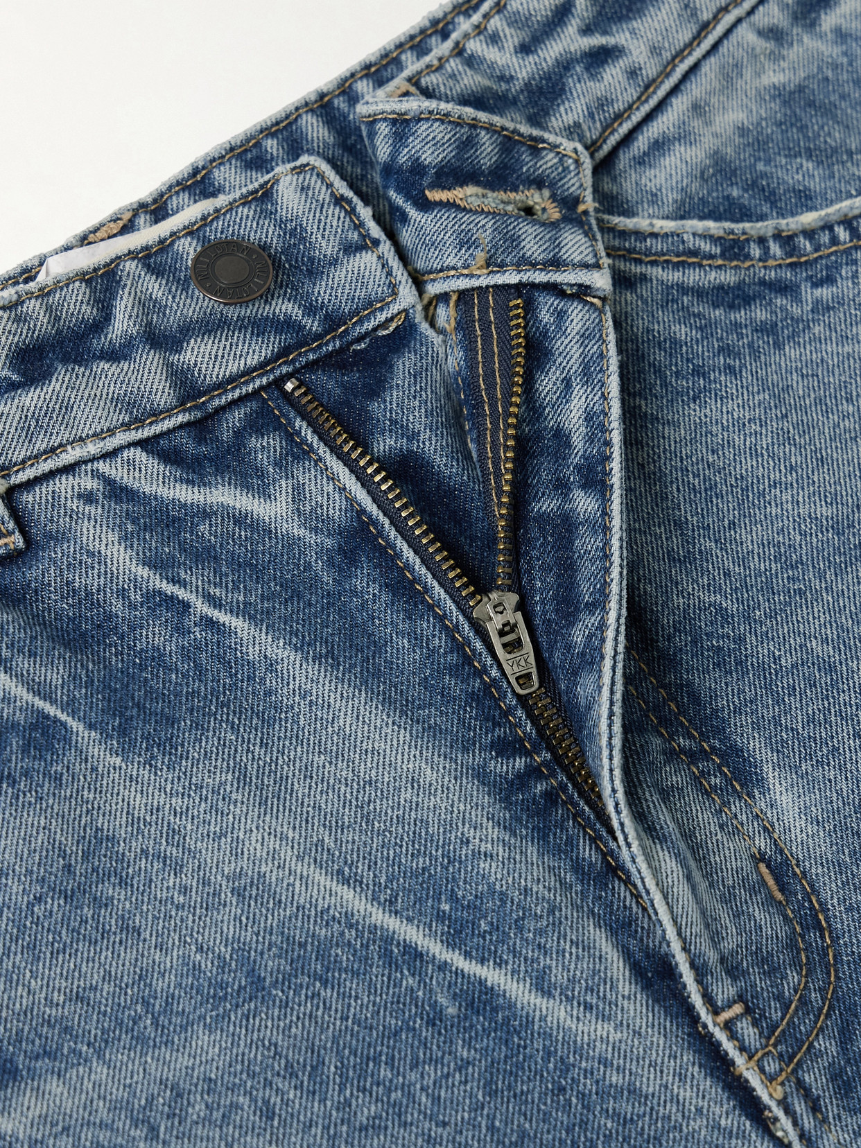 Nili Lotan Otis Mid-rise Barrel-leg Jeans In Blue