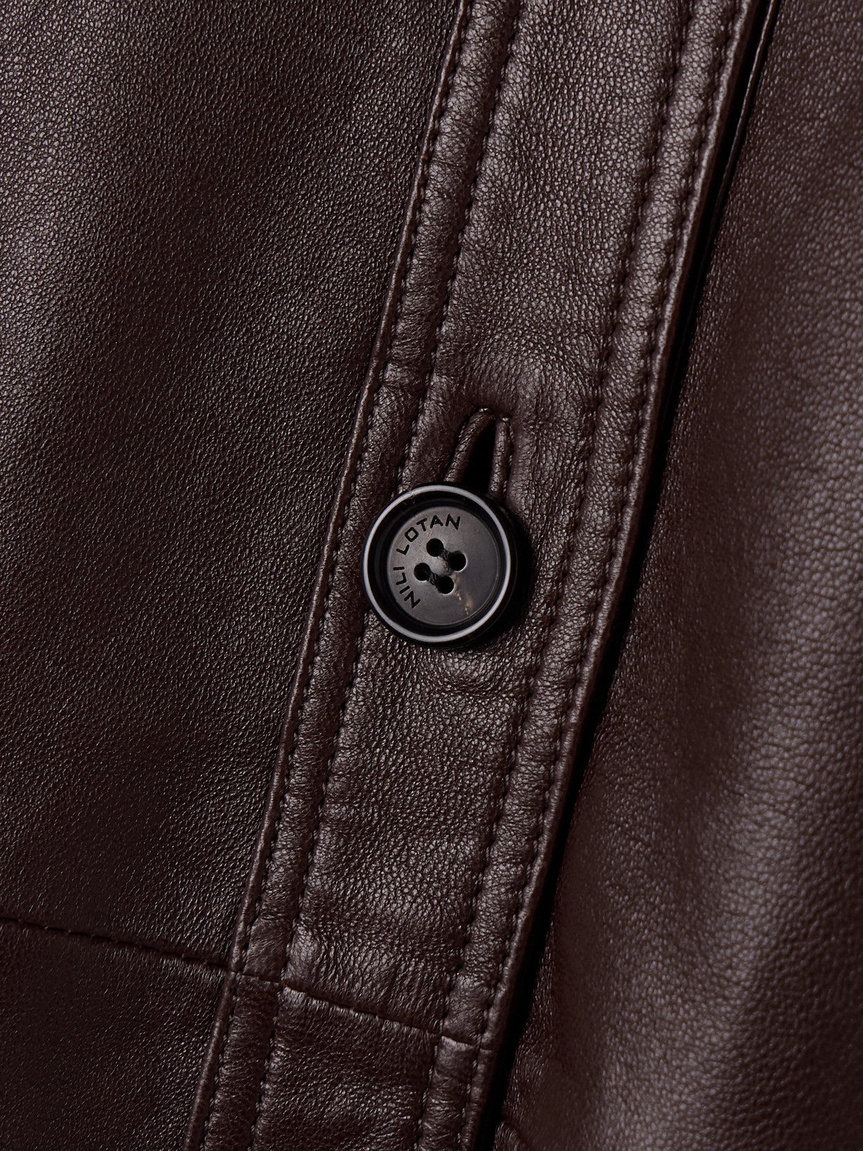 Nili Lotan Emmylou Paneled Leather Jacket In Burgundy