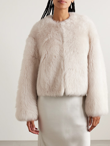 Nili Lotan Elan cropped shearling jacket