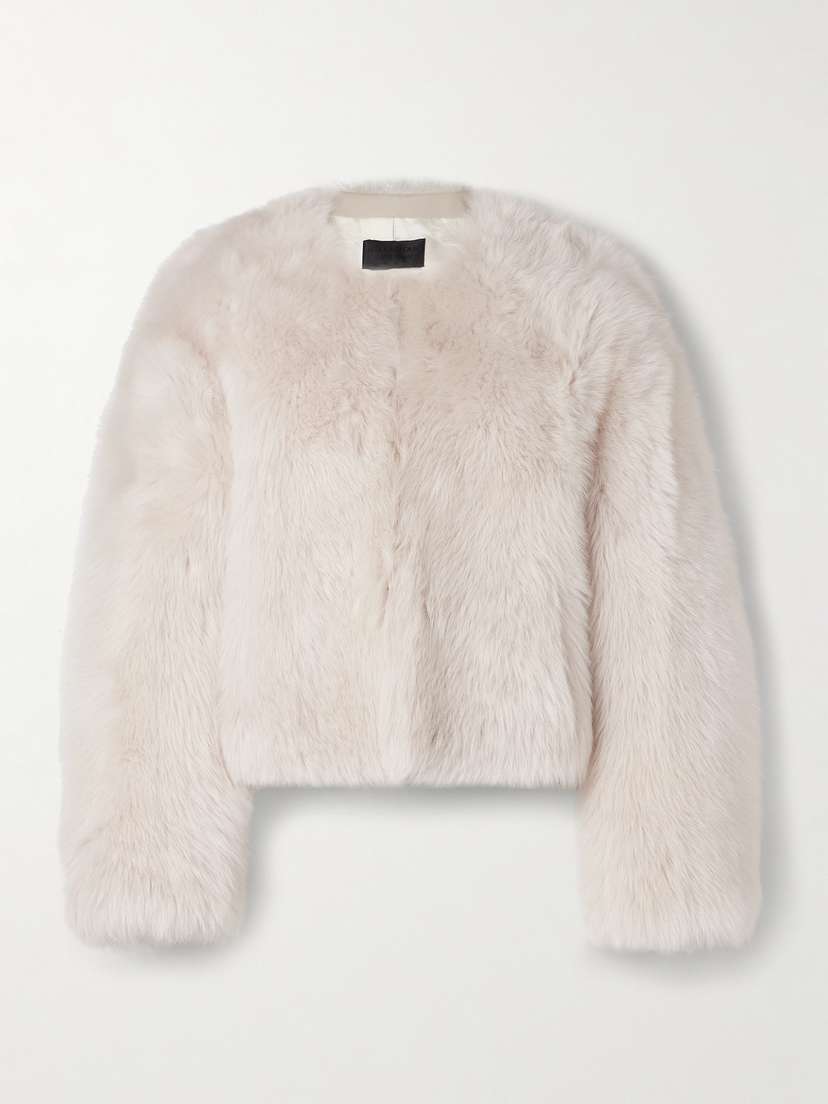 Nili Lotan Elan Cropped Shearling Jacket