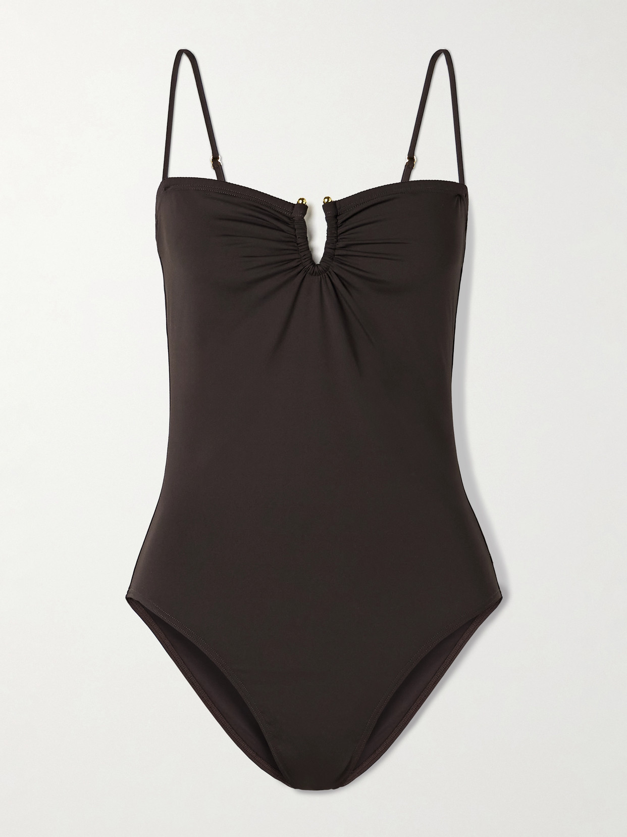 Nili Lotan Embellished Swimsuit In Brown