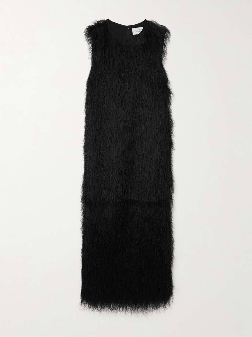 Loulou de Saison Tiwa Fringed Cotton-voile Maxi Dress