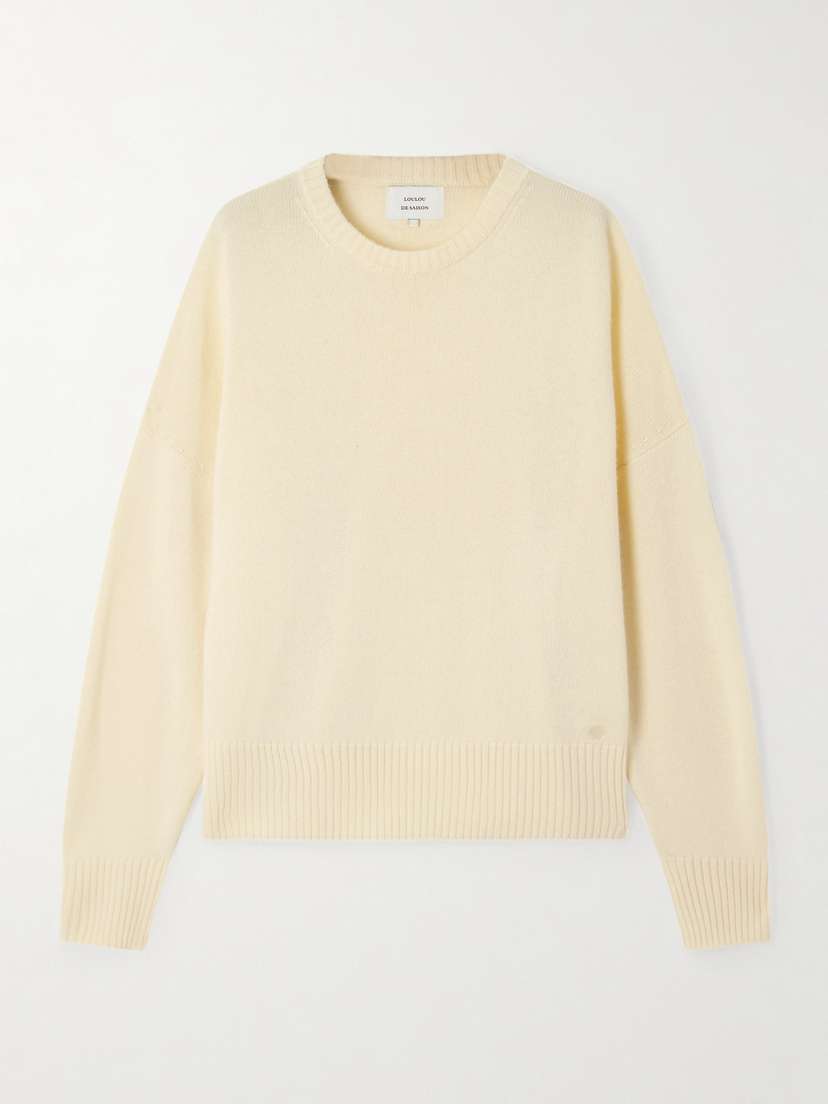 Loulou de Saison Anton Oversized Embroidered Cashmere Sweater
