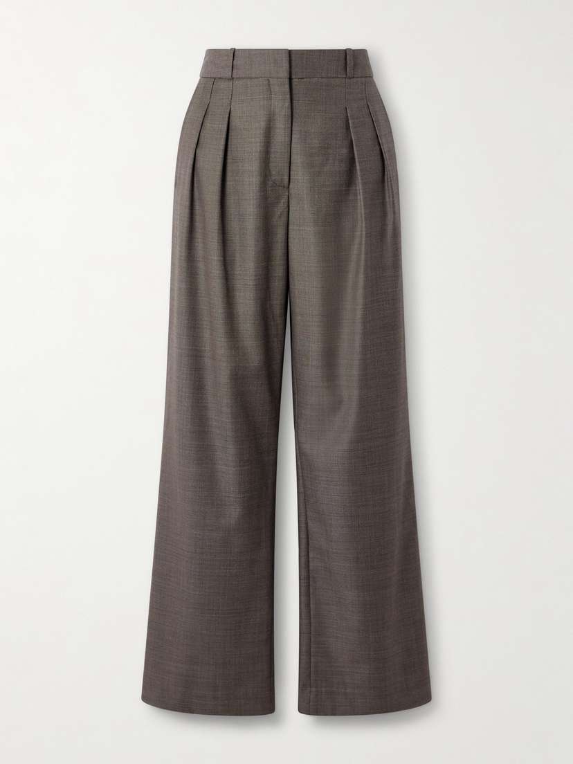 Loulou de Saison Sbiru Pleated Wool-twill Pants