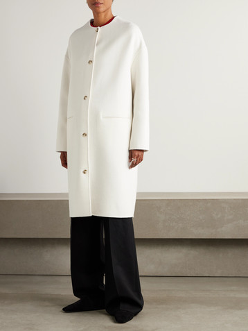 LOULOU DE SAISON Kerry wool and cashmere-blend coat