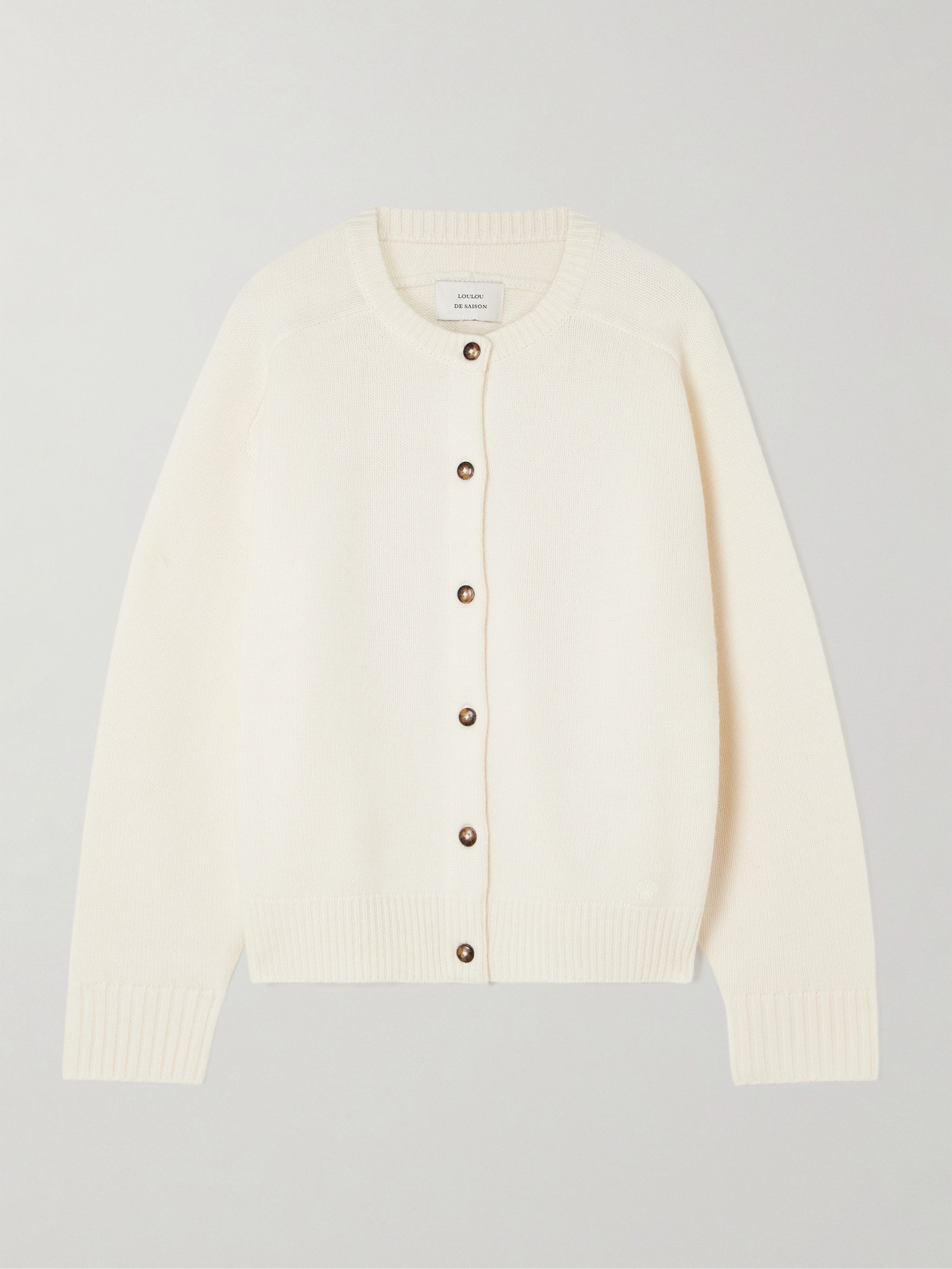 Loulou De Saison Aidar Merino Wool And Cashmere-blend Cardigan In White