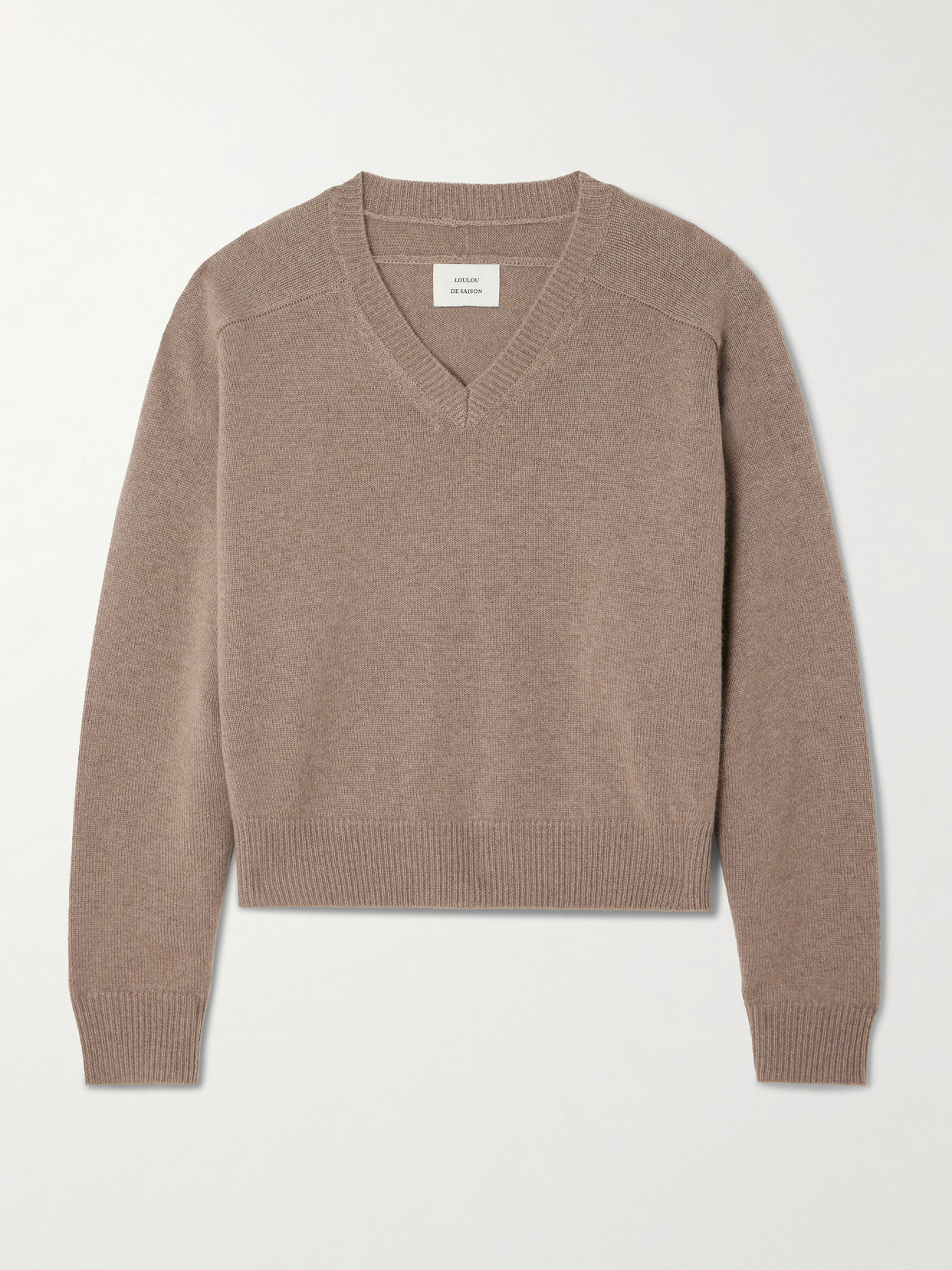 Loulou De Saison Anzor Embroidered Cashmere Sweater In Brown