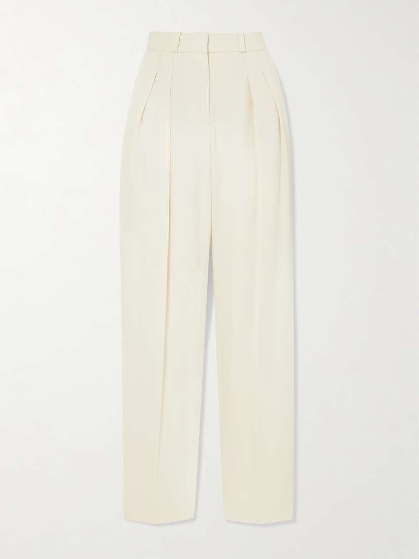 Loulou de Saison Alio Pleated Twill Wide-leg Pants