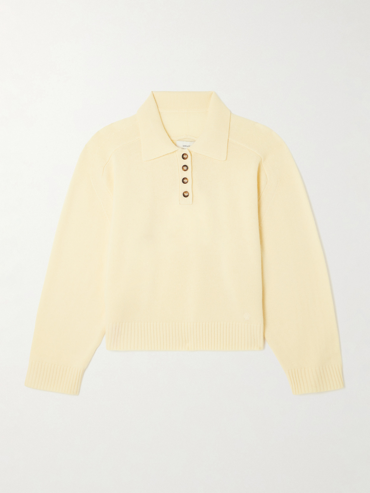 Homere Embroidered Cashmere Polo Sweater