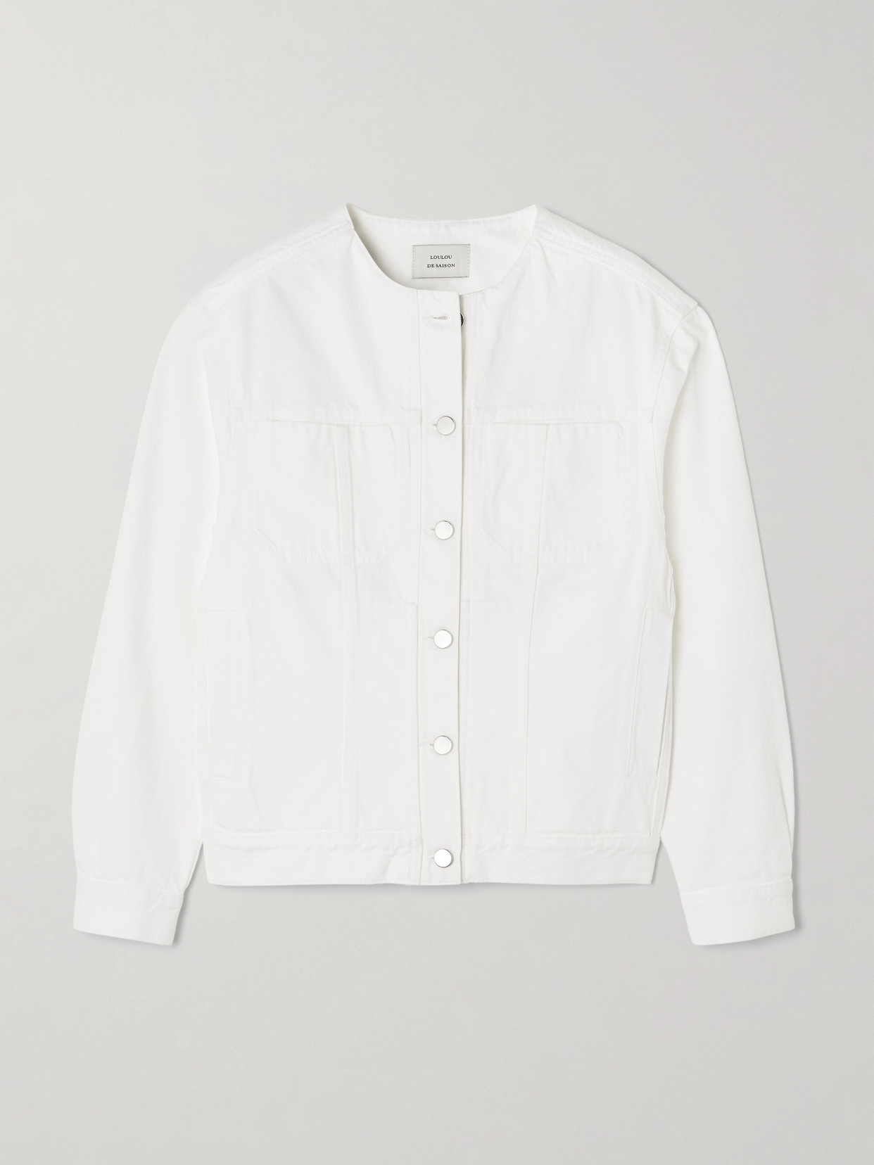 Loulou De Saison Rima Denim Jacket In White